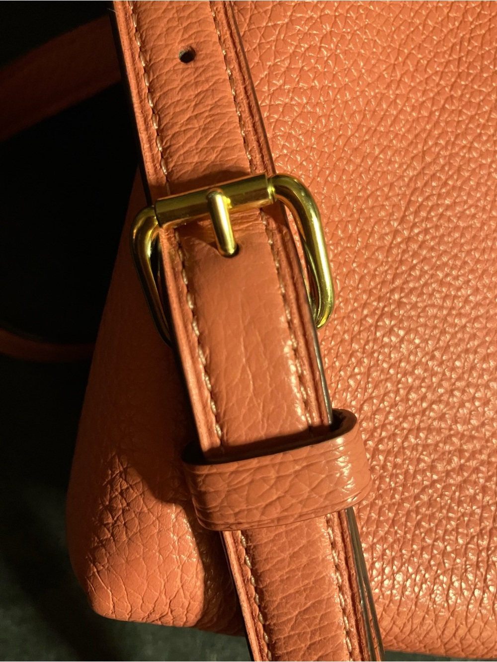 Coach Pebbled Leather Mia Crossbody Bag in Coral - Picture 10 of 15